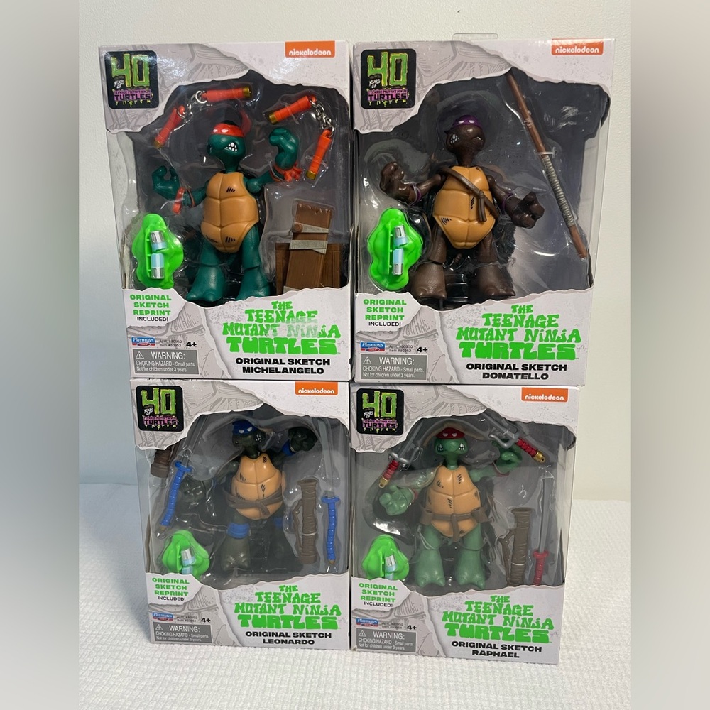 TMNT Teenage Mutant Ninja Turtles- Original Sketch- Set of 4